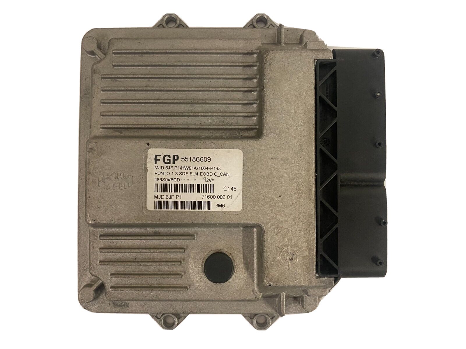 FIAT PUNTO ECU / 55186609 / MJD 6JF.P1 / HW01A / 71600.002.01 / MAGNETI MARELLI