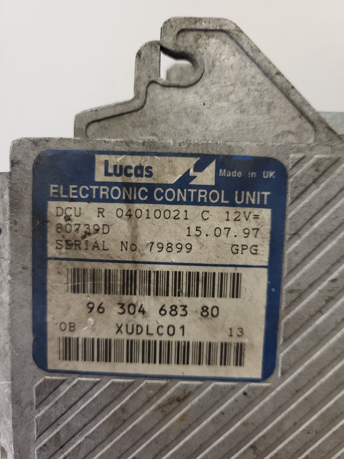FIAT PEUGEOT CITROEN ECU / 9630468380 / R04010021C / 80739D / LUCAS