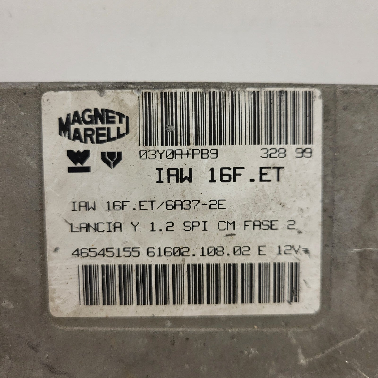 LANCIA Y 1.2 ECU / IAW 16F.ET / 46545155 /61602.108.02 / MAGNETI MARELLI