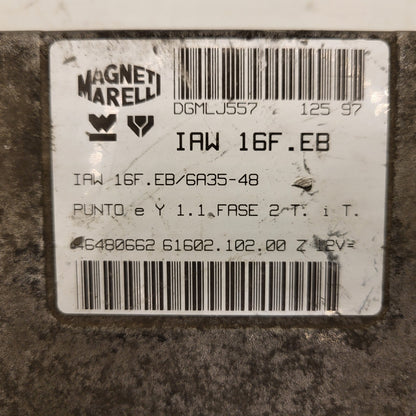 FIAT PUNTO LANCIA Y 1.1 ECU / IAW 16F.EB / 46480662 /  IAW16F.EB / MAGNETI MAREL