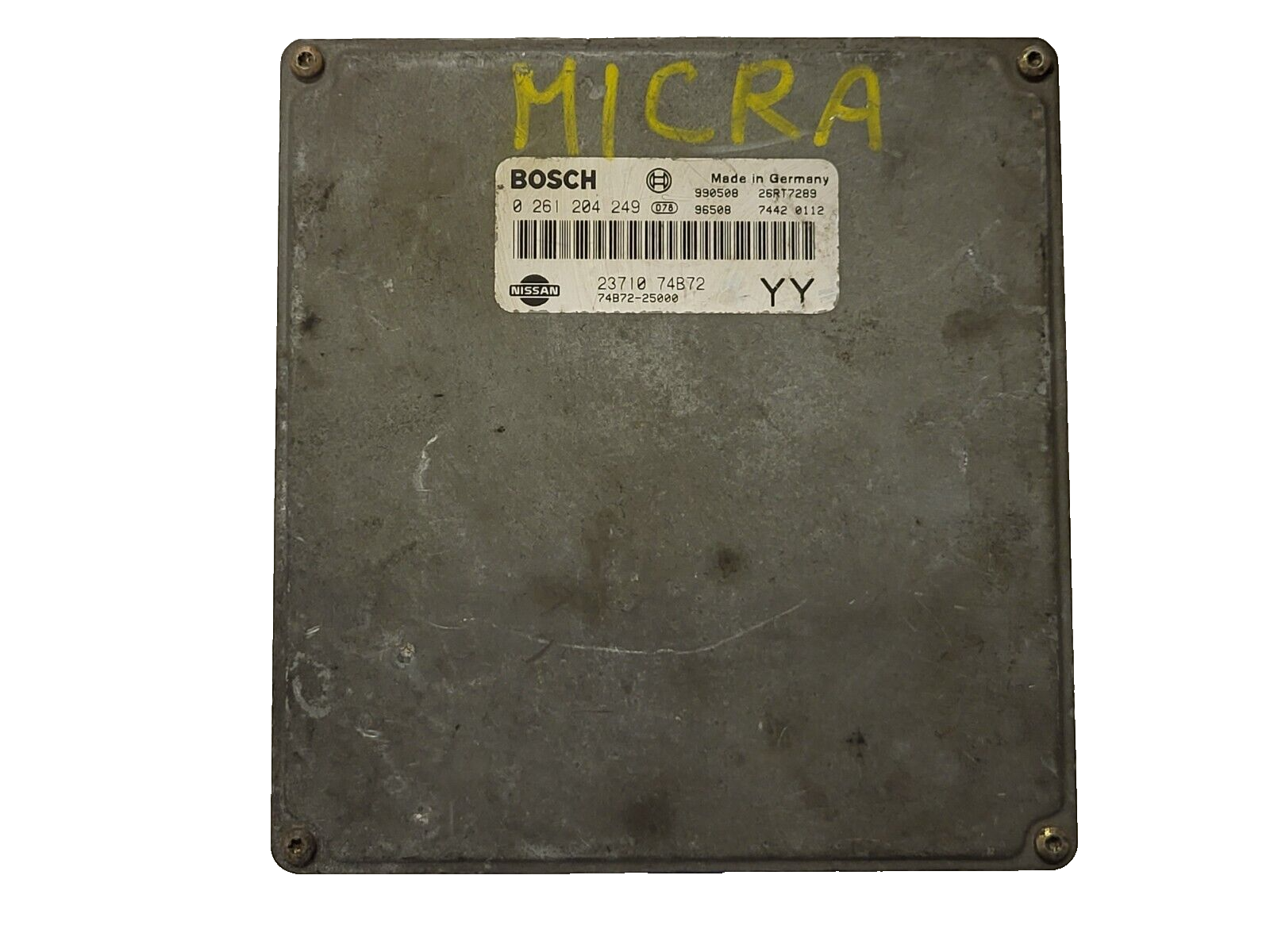 NISSAN MICRA ECU / 0261204249 / 23710 74B72 / 74B72-25000 / 2371074B72 / BOSCH
