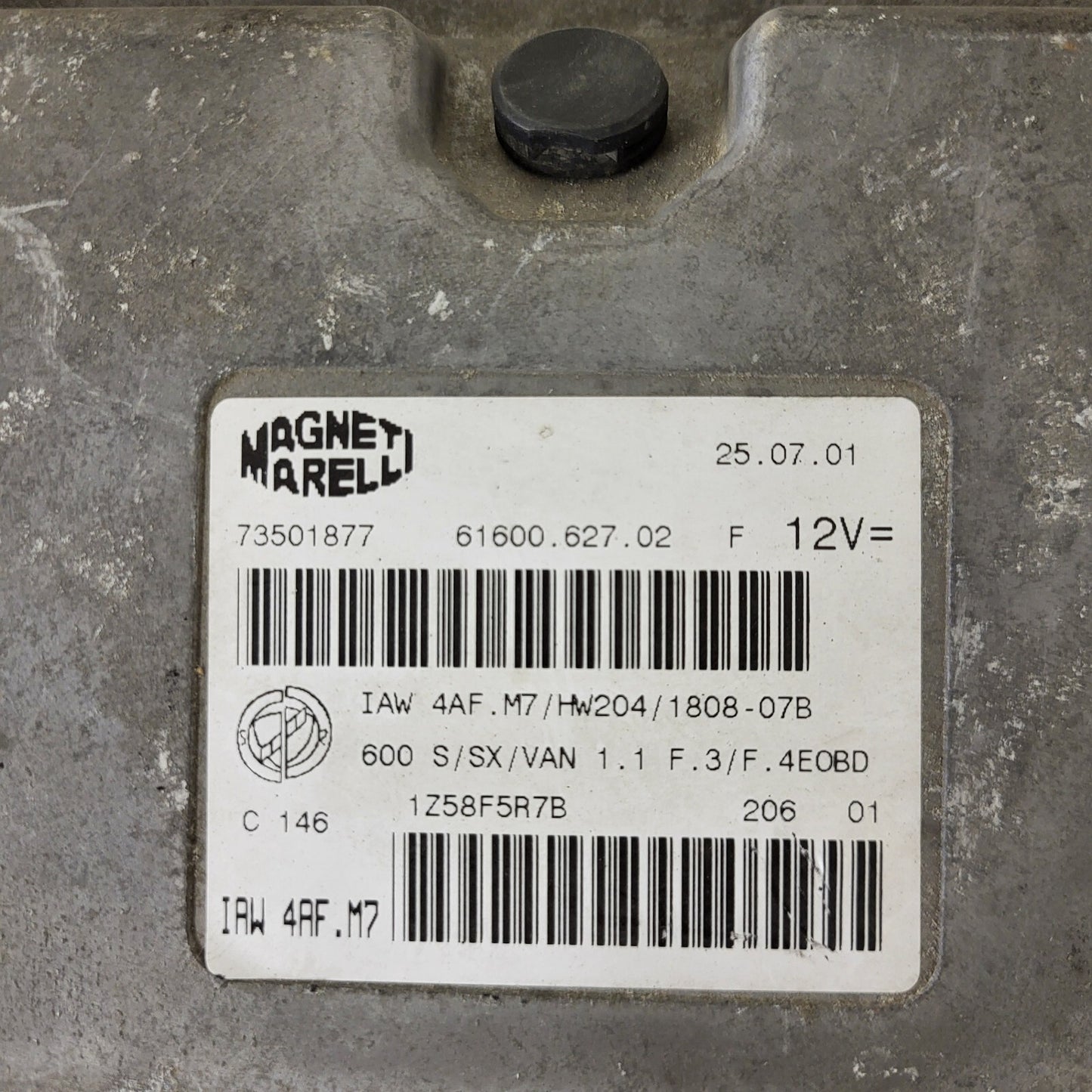 Fiat 600 ECU / IAW 4AF.M7 / 73501877 / HW204 / MAGNETI MARELLI