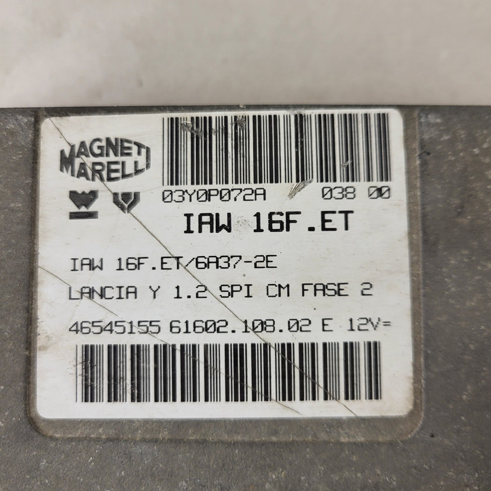 LANCIA Y 1.2 ECU / IAW 16F.ET / 46545155 /61602.108.02 / MAGNETI MARELLI