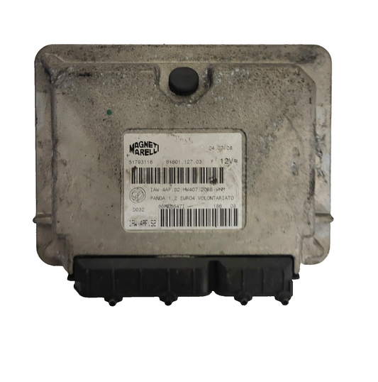 FIAT PANDA 1.2 ECU / 51793116 / IAW 4AF.S2 / HW407 / 61601.127.03 / MAGNETI MARE