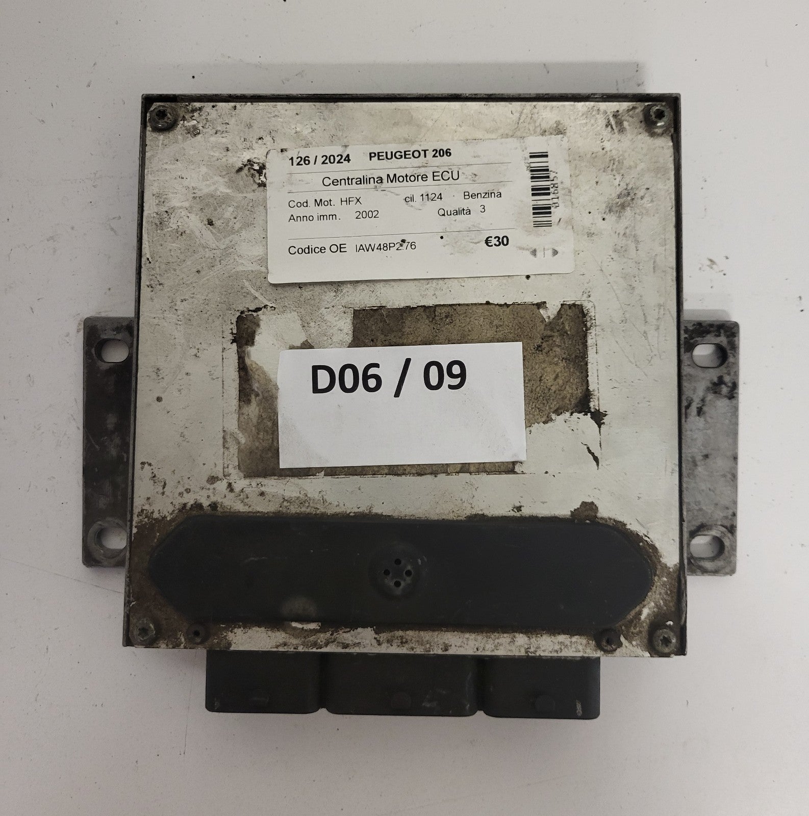 PEUGEOT 206 ECU / IAW 48P2.76 / 9643707380 / 9644925780 / MAGNETI MARELLI