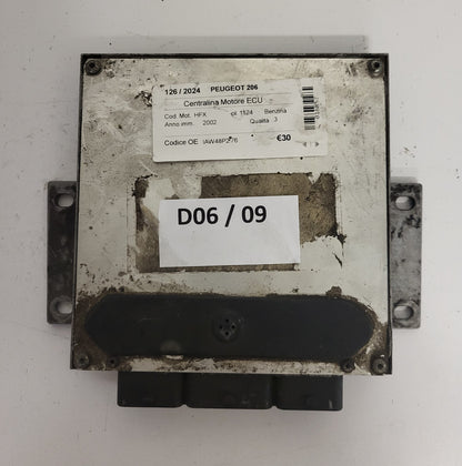 PEUGEOT 206 ECU / IAW 48P2.76 / 9643707380 / 9644925780 / MAGNETI MARELLI