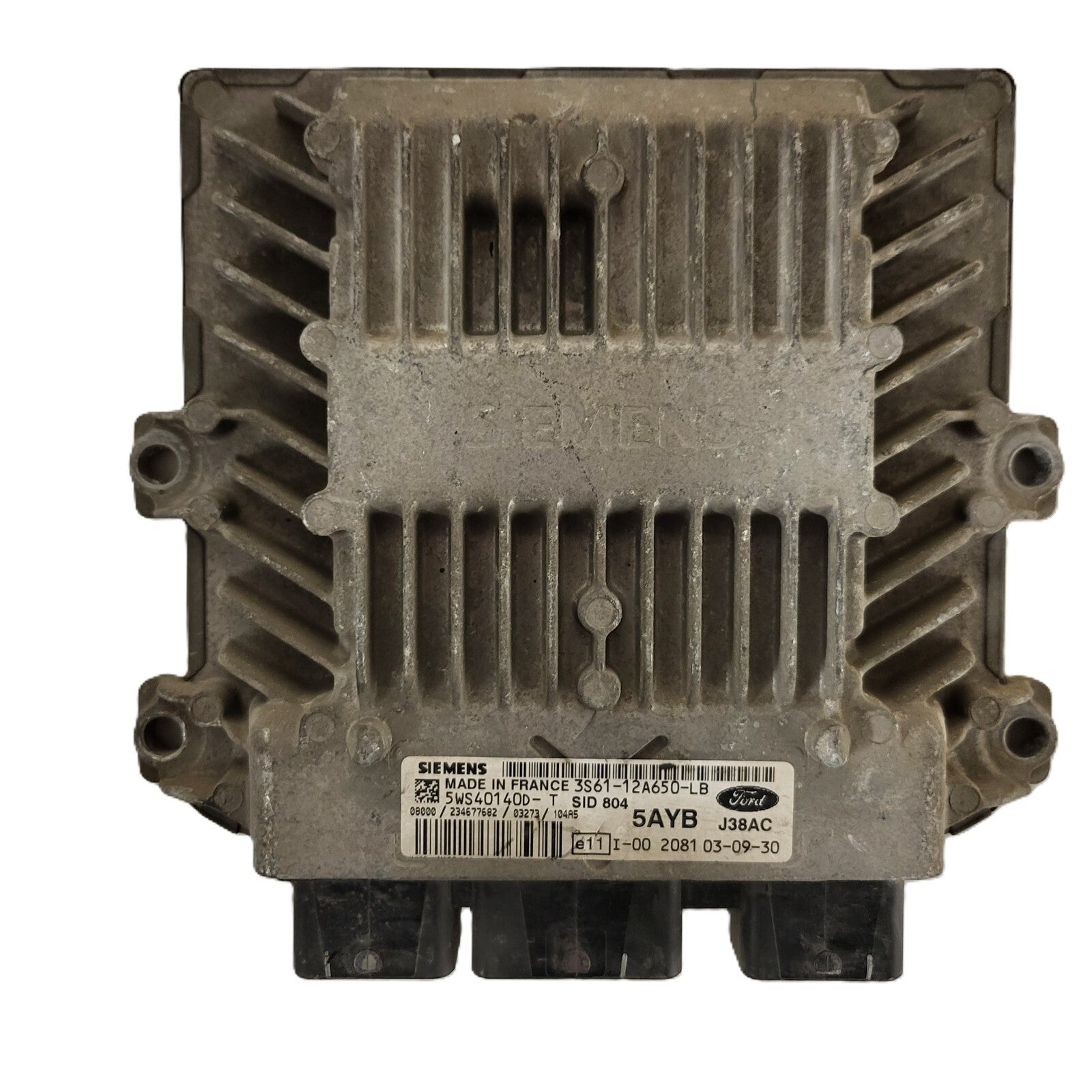 FORD FIESTA ECU / 3S61-12A650-LB / 5WS4014D-T / 5AYB / J38AC / SID804 / SIEMENS