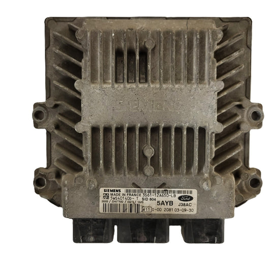 FORD FIESTA ECU / 3S61-12A650-LB / 5WS4014D-T / 5AYB / J38AC / SID804 / SIEMENS