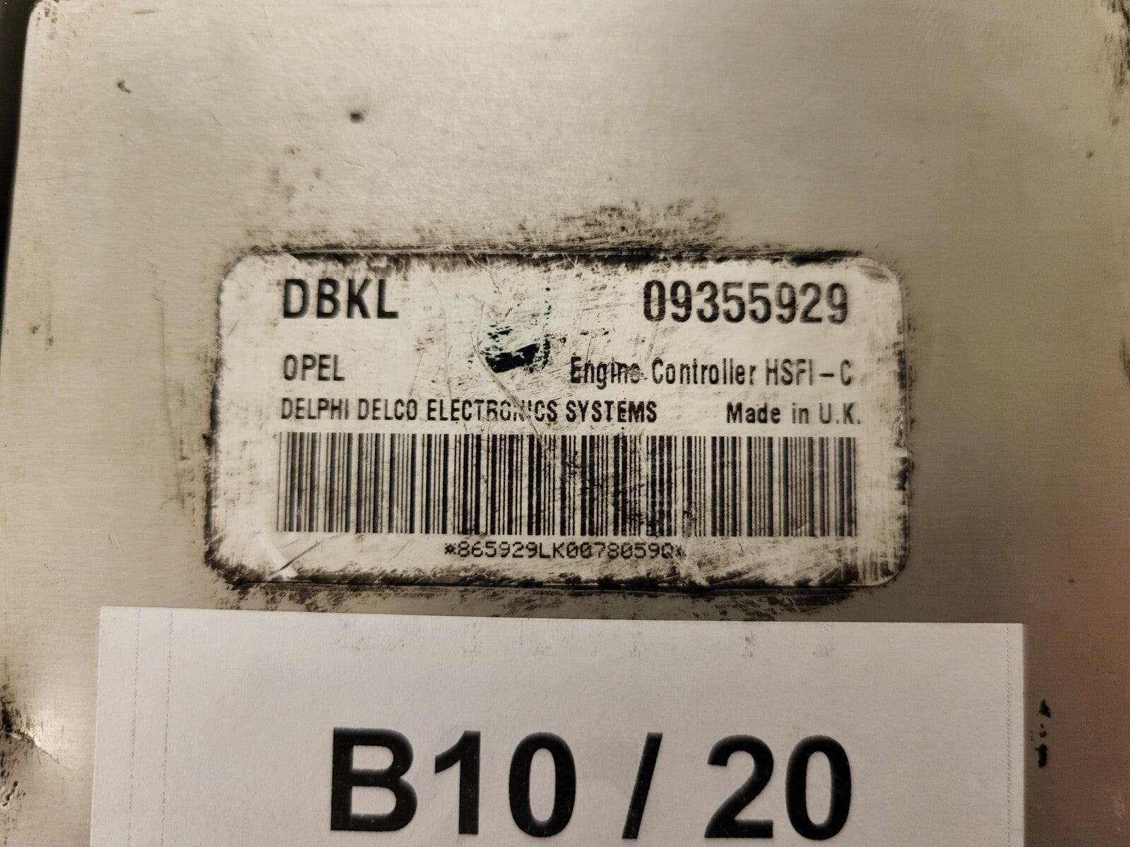 OPEL ASTRA G ECU / 09355929 / DBKL / HSFI-C / DELPHI DELCO