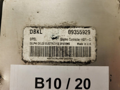 OPEL ASTRA G ECU / 09355929 / DBKL / HSFI-C / DELPHI DELCO