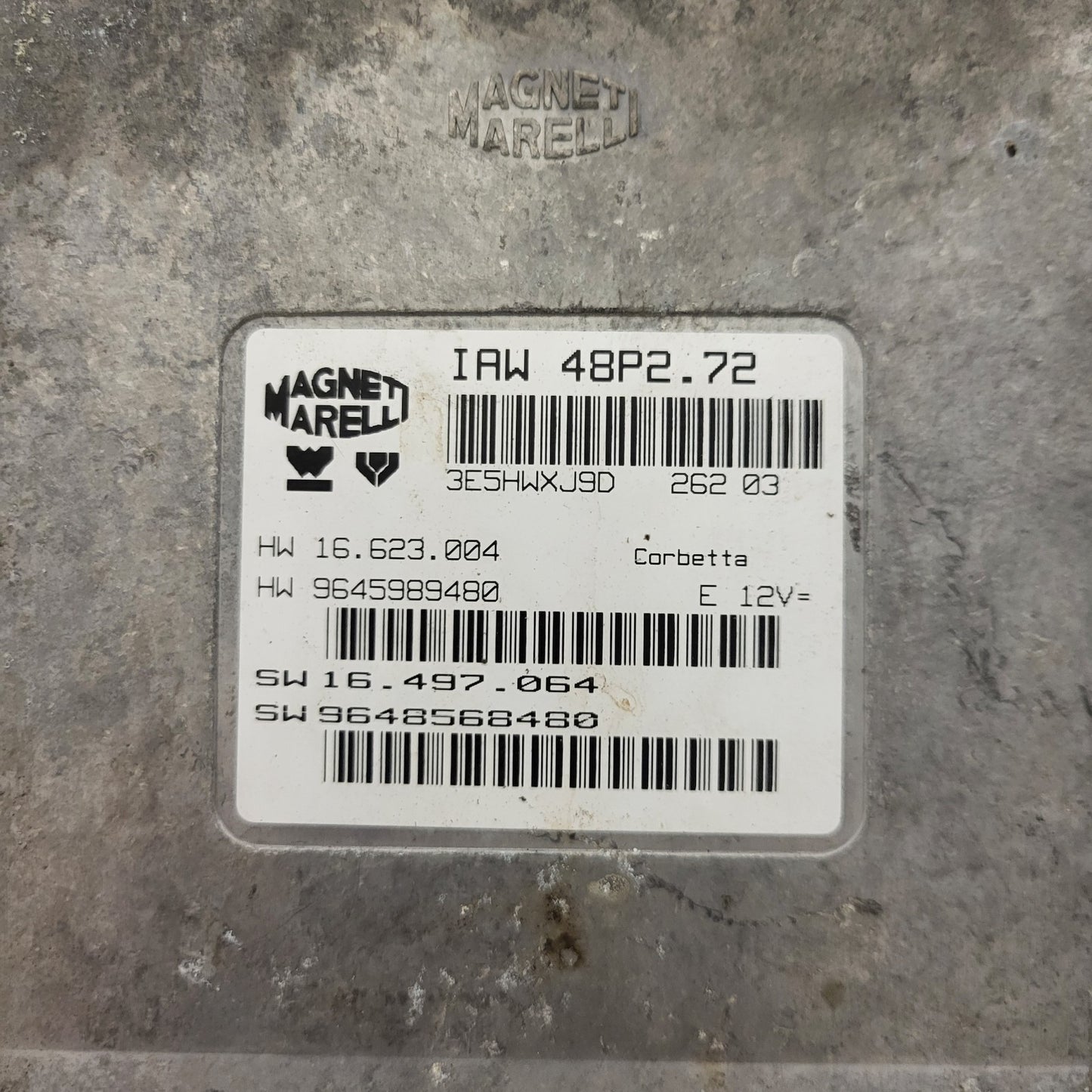 PEUGEOT CITROEN ECU / IAW 48P2.72 / SW 9648568480 / HW 9645989480 / MARELLI