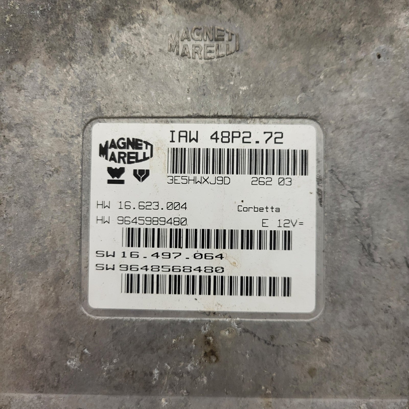 PEUGEOT CITROEN ECU / IAW 48P2.72 / SW 9648568480 / HW 9645989480 / MARELLI