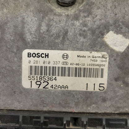 Fiat Stilo 1.9 JTD ECU / 0281010337 / 55182953 / 19242YBA / BOSCH
