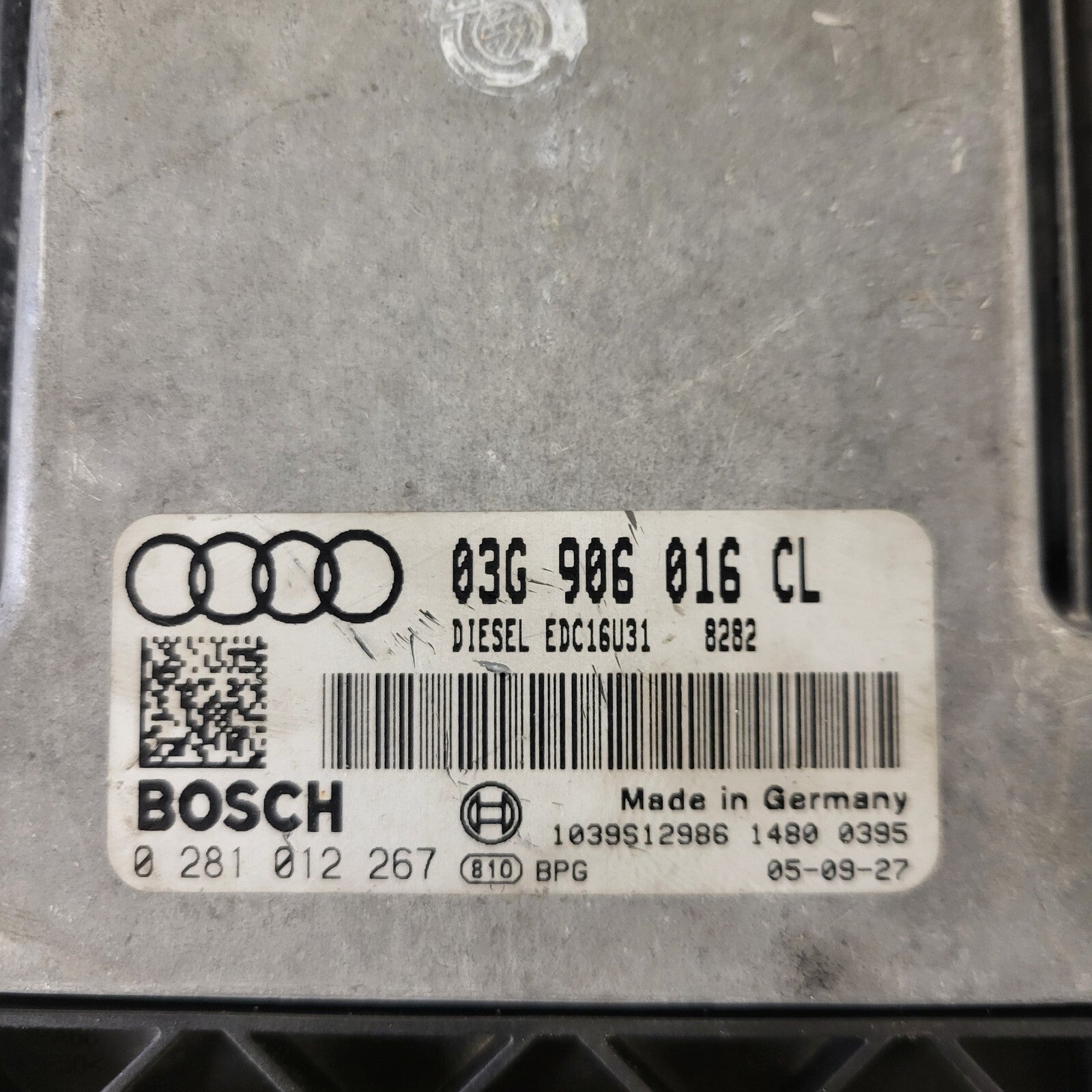 Audi A4 2.0 TDI ECU / 03G906016CL / 0281012267 / EDC16U31 / BOSCH