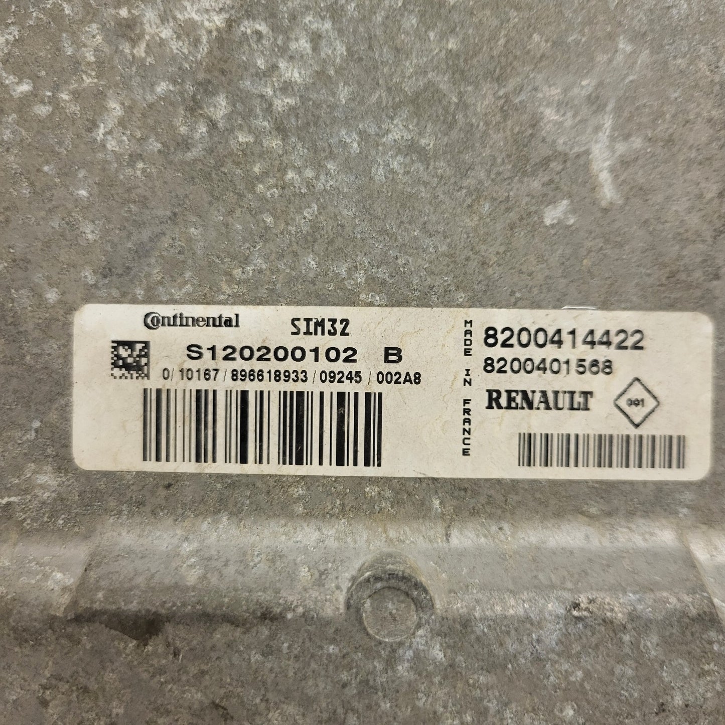 RENAULT MODUS ECU / S120200102 / S120200102B / SIM 32 / 8200414422 / 8200401568 