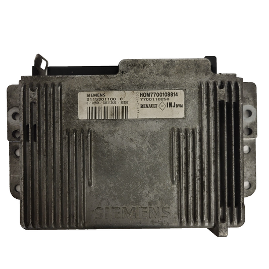 Renault ECU / S115301100C / HOM7700108814 / 7700110258 / S115301100 / SIEMENS