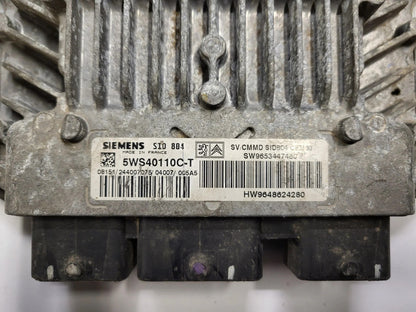 PEUGEOT CITROEN ECU / 5WS40110C-T / SW 9653447480 / HW 9648624280 / SID804 SIEME