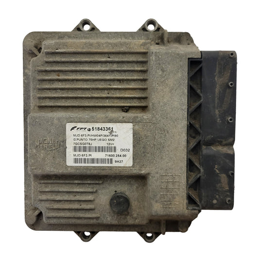 FIAT GRANDE PUNTO ECU / 51843361 / MJD 6F3.PI / HW04P / MAGNETI MARELLI