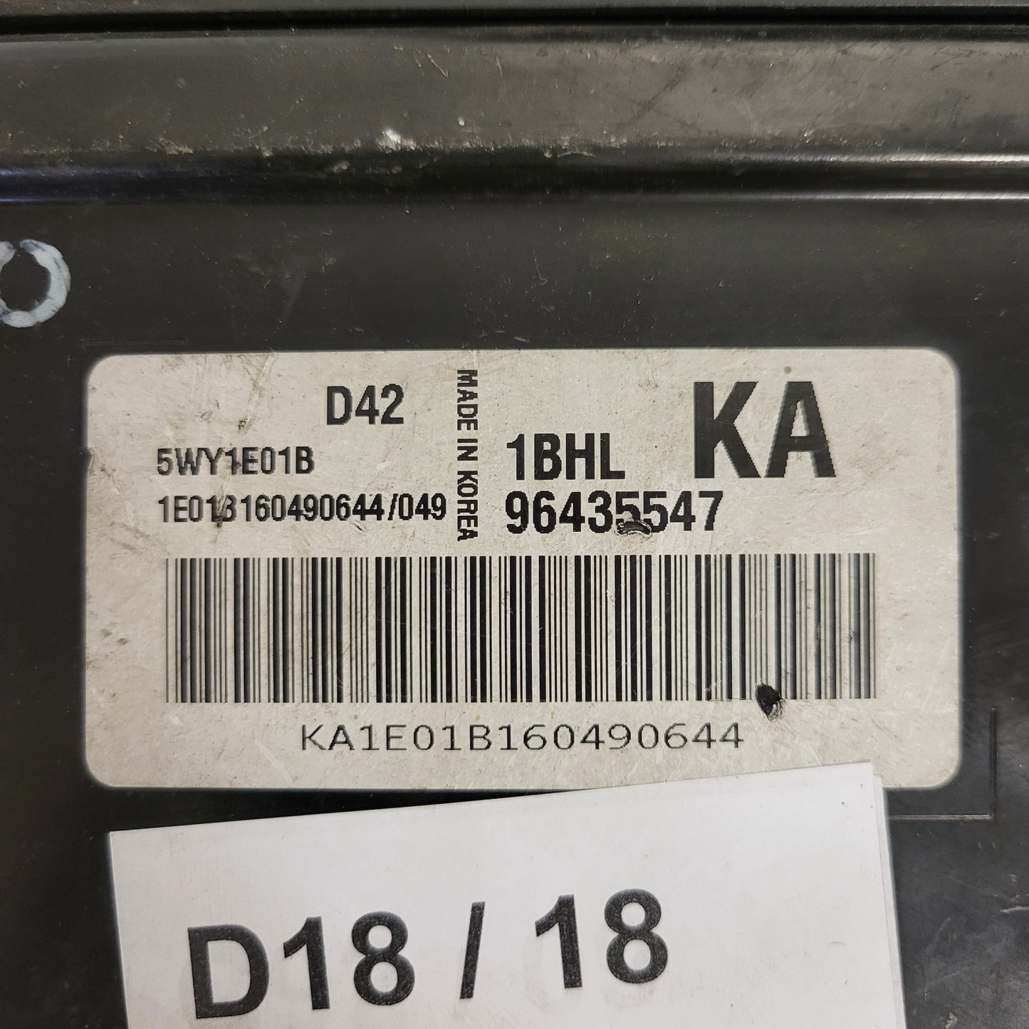 CHEVROLET LACETTI ECU / 96435547 / 1BHL / 5WY1E01B / D42