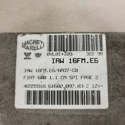 FIAT 600 1.1 ECU / IAW 16FM.E6 / 46555916 / 61602.097.03 / MAGNETI MARELLI