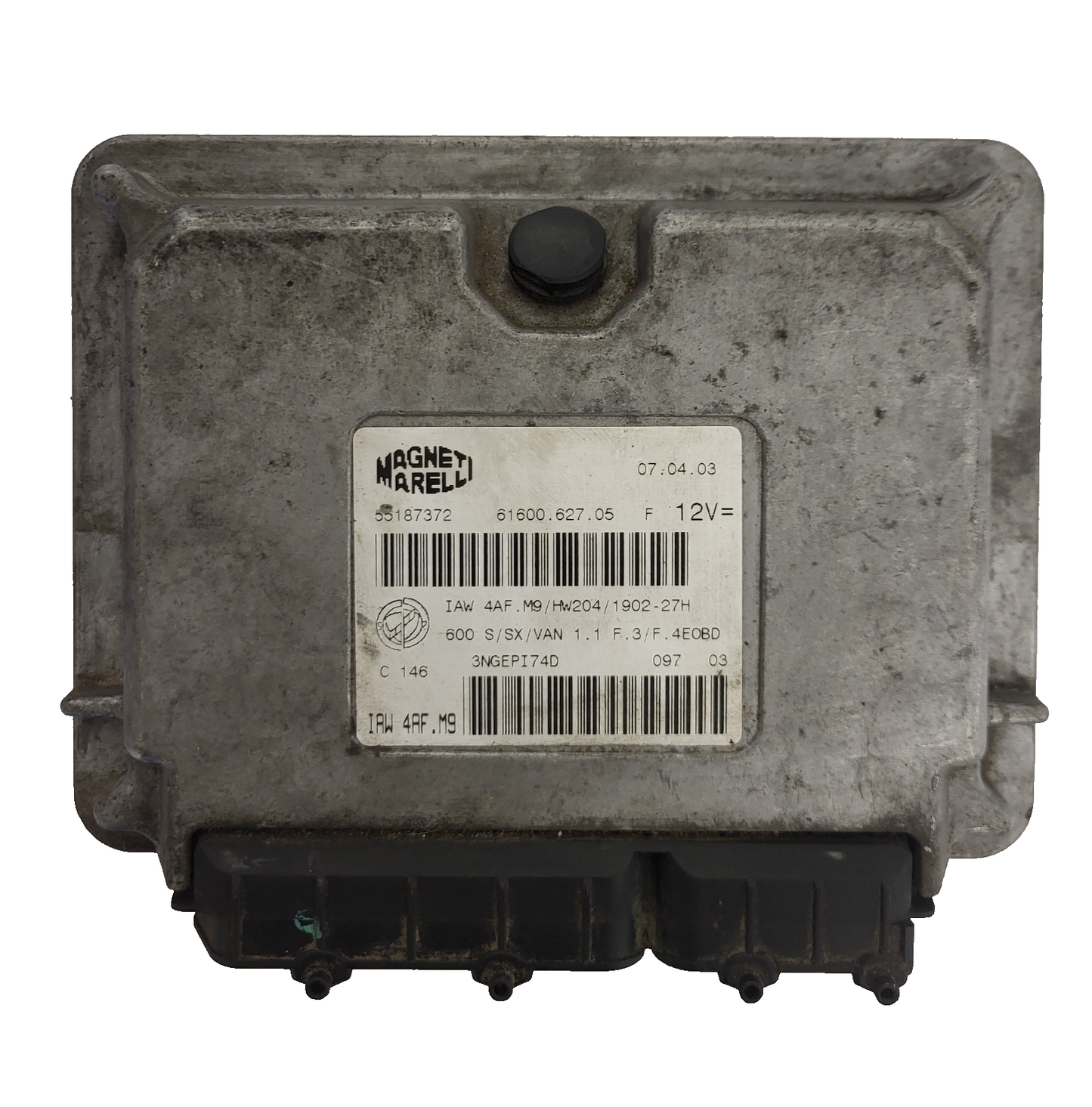 Fiat Seicento 600 ECU / 55187372 / IAW 4AF.M9 / 61600.627.05 / MAGNETI MARELLI