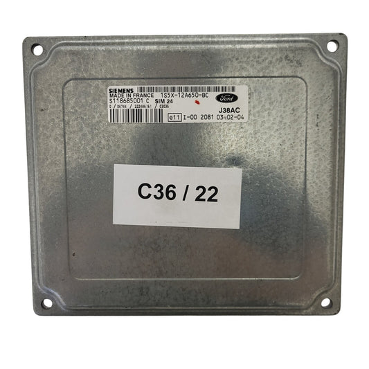 FORD KA ECU / 1S5X-12A650-BC / S118685001 / S118685001C / SIM24 / J38AC / SIEMEN