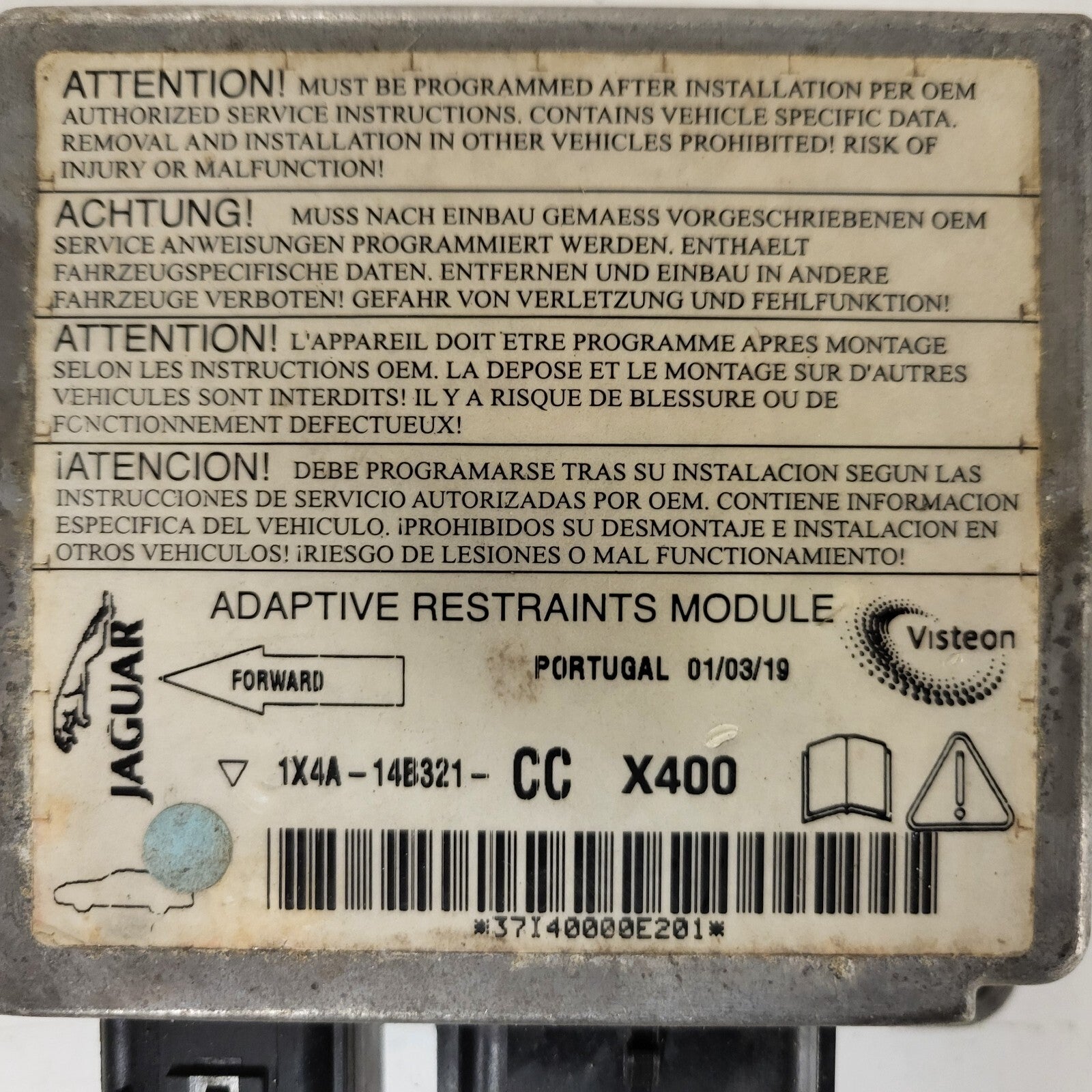 JAGUAR X-TYPE / 1X4A-14B321-CC / AIRBAG MODULE CENTRALINA ECU