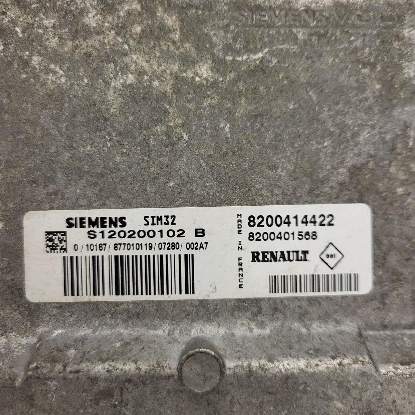 RENAULT MODUS ECU / S120200102 / S120200102B / SIM 32 / 8200414422 / 8200401568 