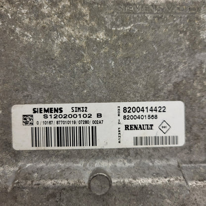 RENAULT MODUS ECU / S120200102 / S120200102B / SIM 32 / 8200414422 / 8200401568 