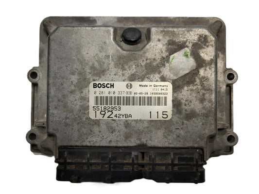 Fiat Stilo 1.9 JTD ECU / 0281010337 / 55182953 / 19242YBA / BOSCH