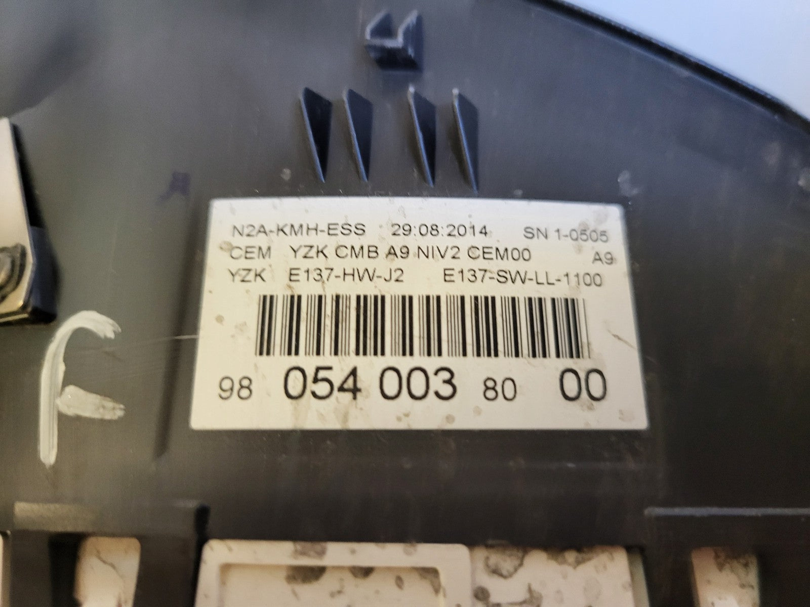PEUGEOT 208 QUADRO STRUMENTI CONTACHILOMETRI TACHIMETRO 9805400380