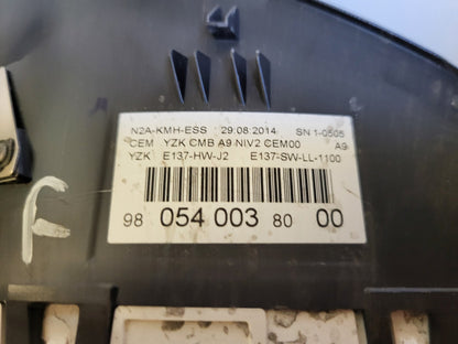 PEUGEOT 208 QUADRO STRUMENTI CONTACHILOMETRI TACHIMETRO 9805400380