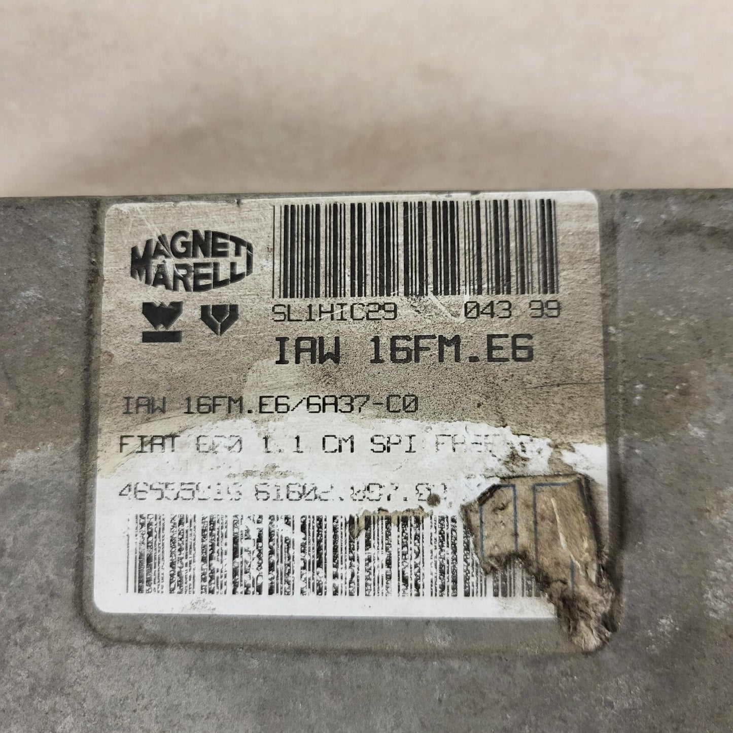 FIAT 600 1.1 ECU / IAW 16FM.E6 / 46555916 / 61602.097.03 / MAGNETI MARELLI