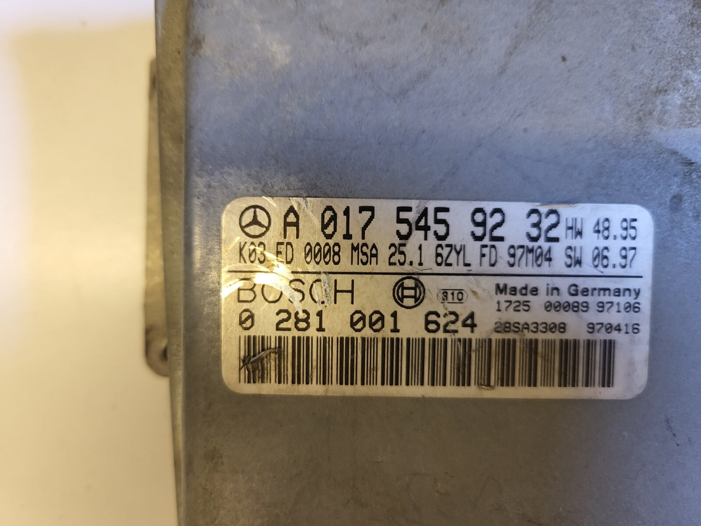 MERCEDES BENZ ECU / 0281001624 / A0175459232 / BOSCH
