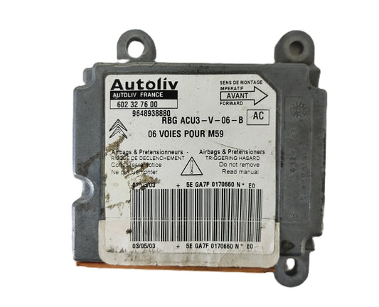 CITROEN BERLINGO AIRBAG ECU / 602327600 / 9648938880 / AUTOLIV