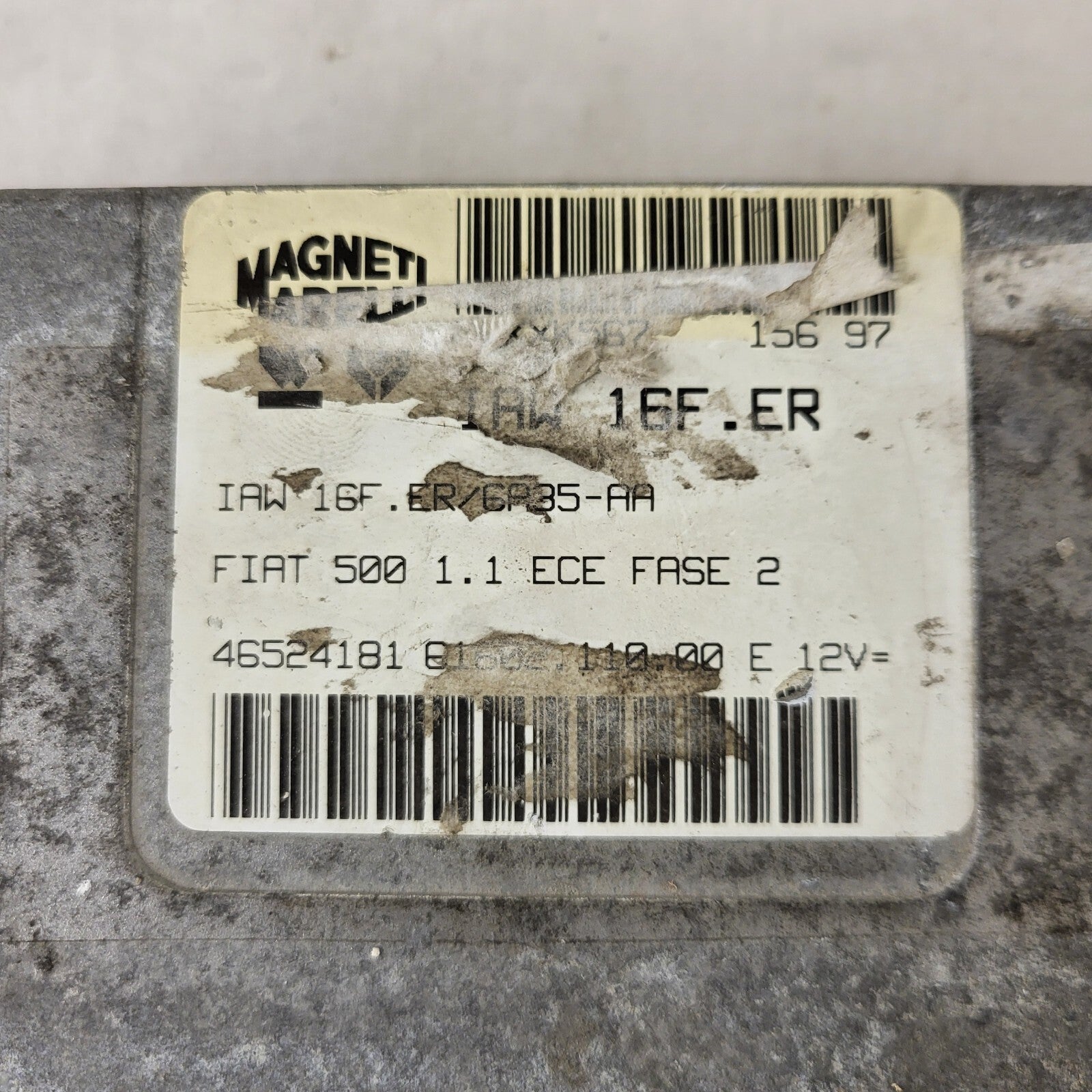 FIAT 500 1.1 ECU / IAW 16F.ER / 46524181 / 61602.110.00 / MAGNETI MARELLI