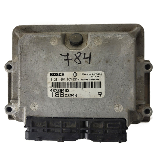 Fiat 1.9 JTD ECU / 0281001955 / 46789433 / BOSCH
