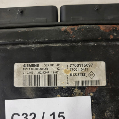 Renault ECU / S110030304C / 7700115097 / 7700110471 / S110030304 / SIRIUS 2 / SI