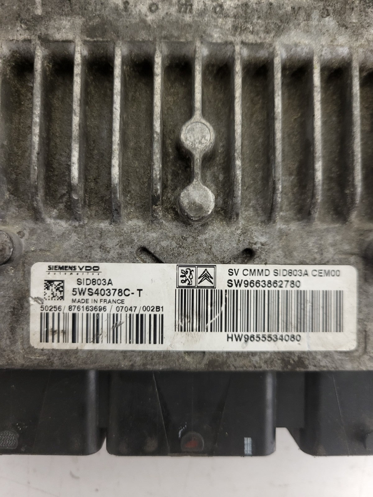 FIAT SCUDO EXPERT JUMPY ECU / 5WS40378C-T SW9663862780 HW9655534080 SID803A