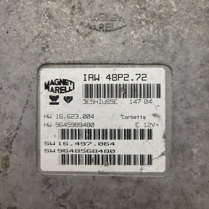 PEUGEOT CITROEN ECU / IAW 48P2.72 / SW 9648568480 / HW 9645989480 / MAGNETI MARE