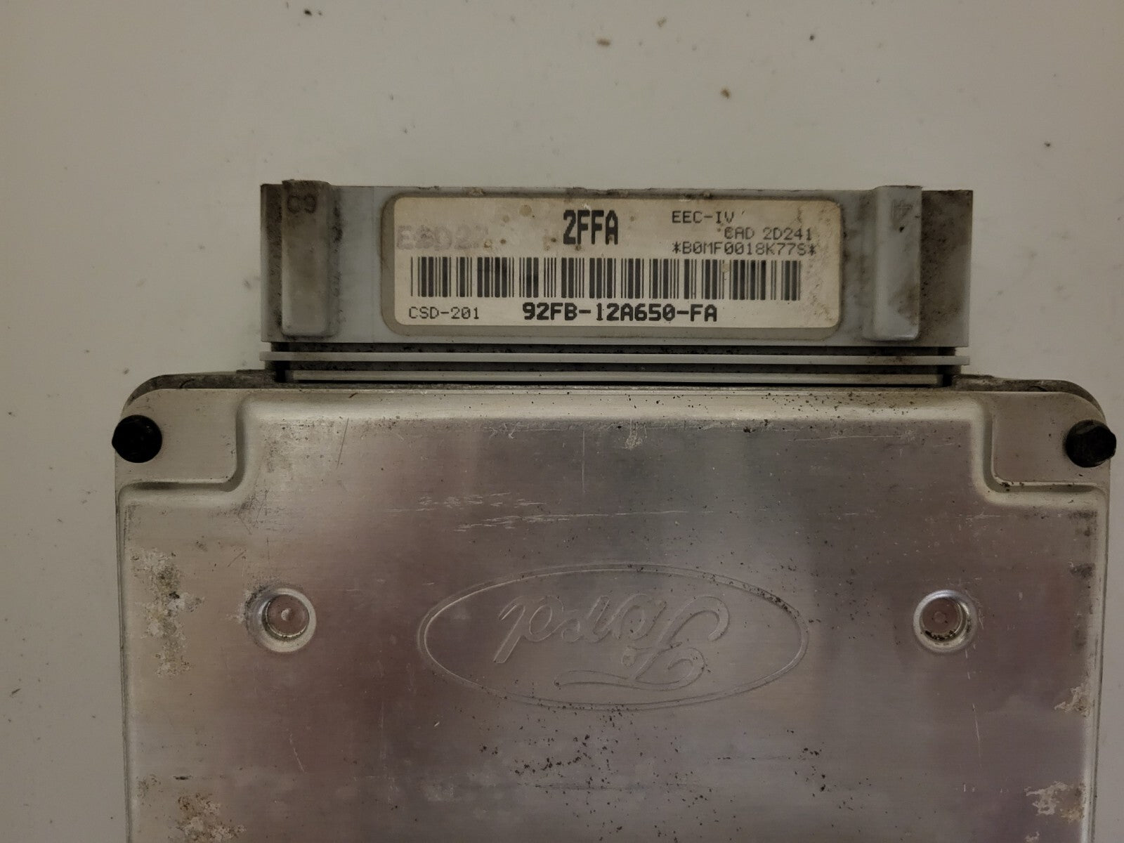 Ford Fiesta ECU / 92FB-12A650-FB / 2FFB / CSD-201 / EEC-IV