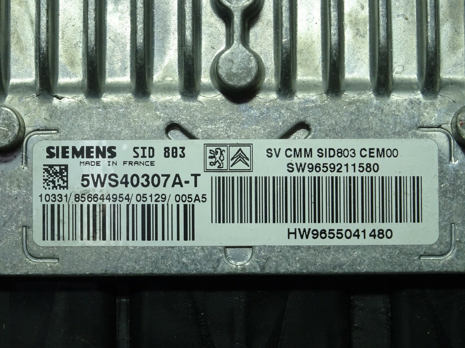 CITROEN C5 ECU / 5WS40307A-T / SW 9659211580 / HW 9655041480 / SIEMENS