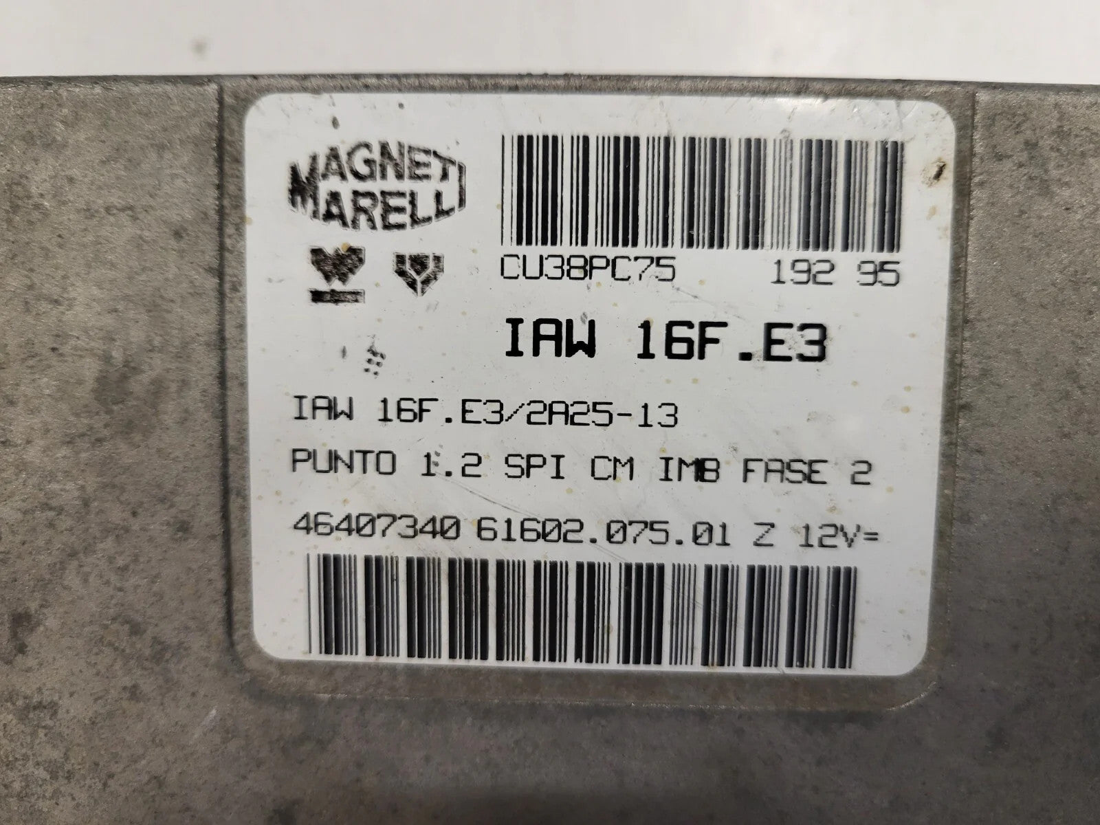 FIAT PUNTO ECU / IAW 16F.E3 / 46407340 / MAGNETI MARELLI