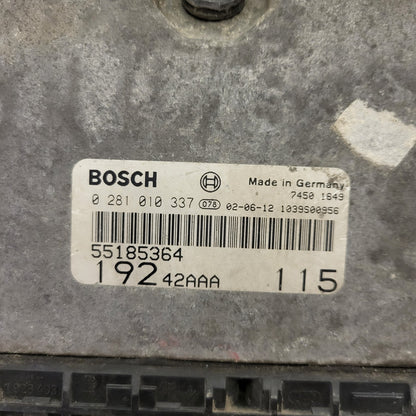 Fiat Stilo 1.9 JTD ECU / 0281010337 / 55182953 / 19242YBA / BOSCH
