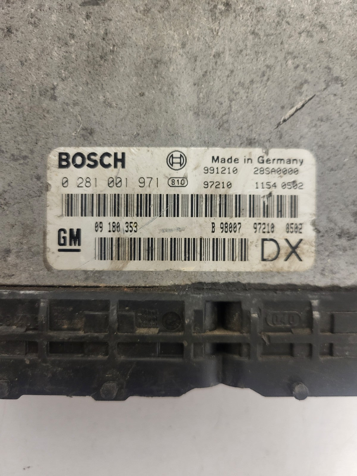 OPEL ASTRA G ECU / 0281001971 / 09180353 / DX / BOSCH