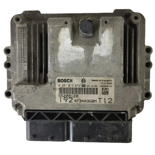 FIAT STILO ECU / 281013674 / 55209120 / BOSCH