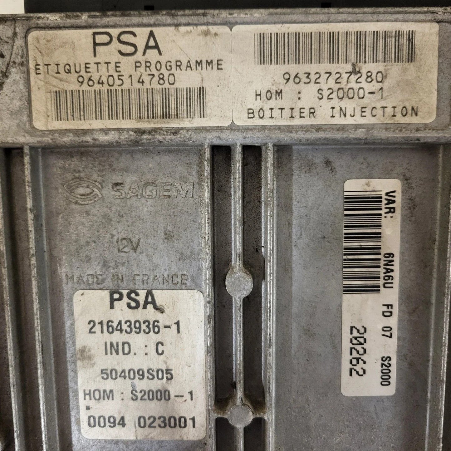 CITROEN XSARA PICASSO 1.8 ECU / 964051478 / 9632727280 / 21643936-1 / SAGEM