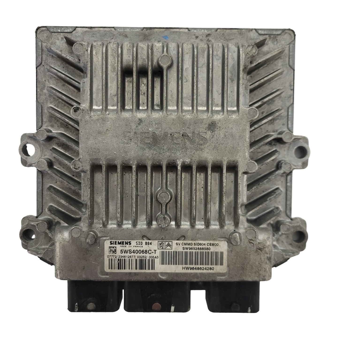 PEUGEOT CITROEN ECU / 5WS40068C-T / 9652888580 / 9648624280 / SID804 / SIEMENS 
