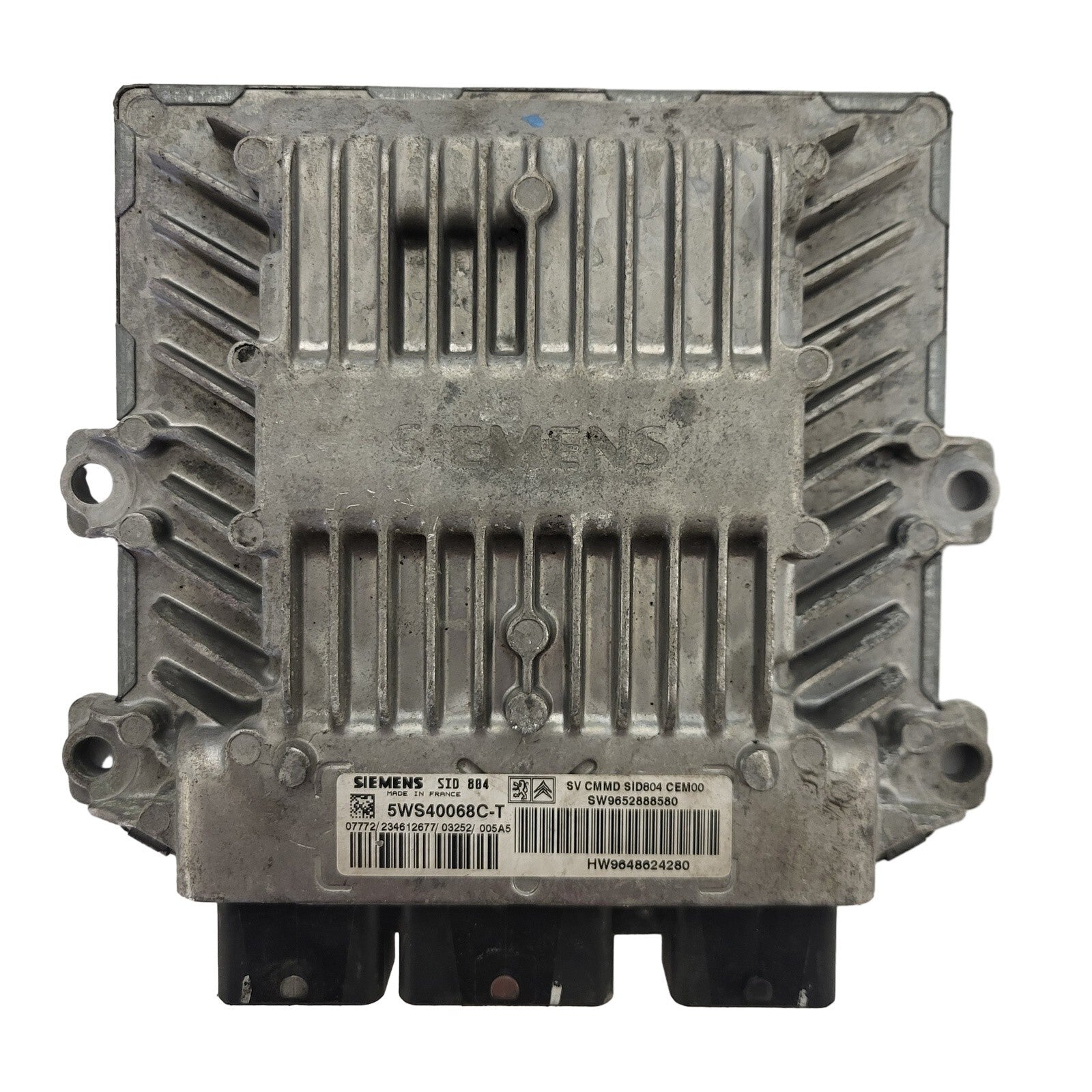 PEUGEOT CITROEN ECU / 5WS40068C-T / 9652888580 / 9648624280 / SID804 / SIEMENS 