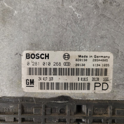 Opel Zafira 2.0 ECU / 0281010268 / 24417169 / BOSCH